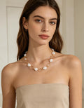 Elegant U-Shaped Faux Pearl Necklace Chic Clavicle Chain for Women