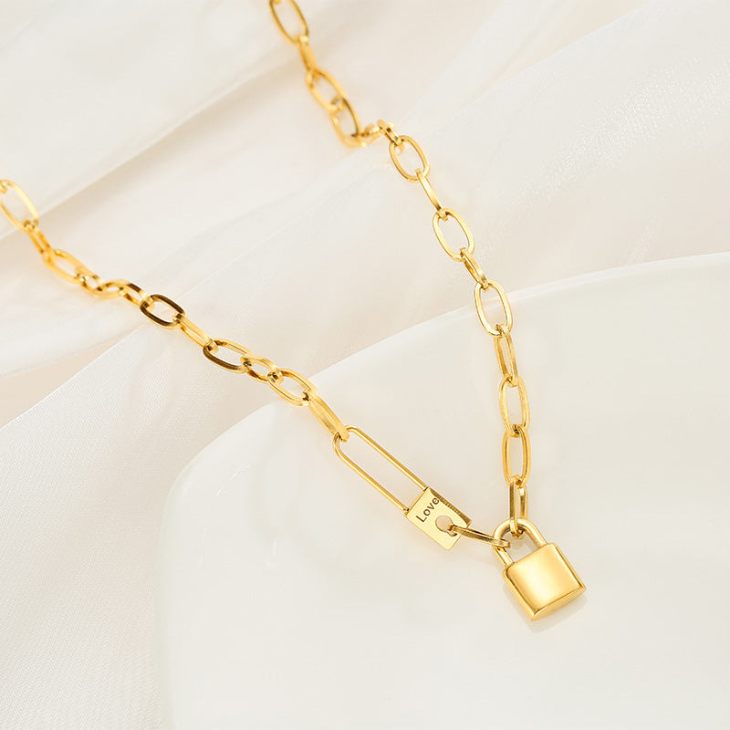 titanium steel jewelry, minimalist necklace