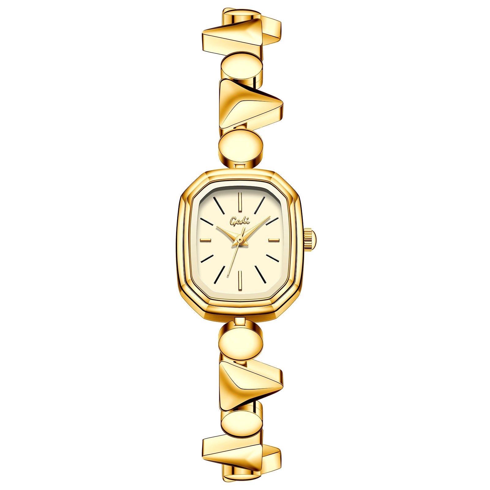 Vintage Square Quartz Watch for Women - 3ATM Waterproof Alloy Bracelet Wristwatch