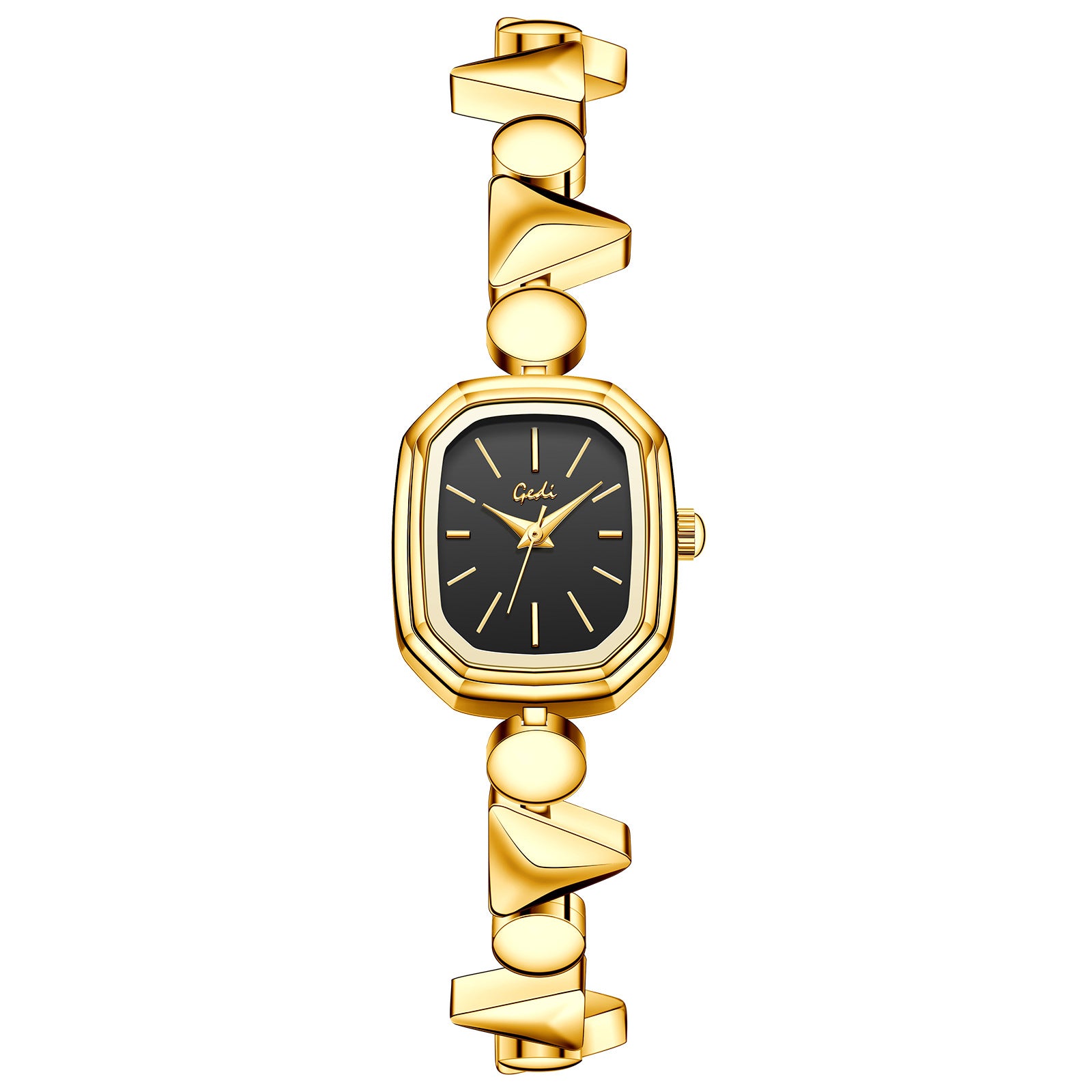 Vintage Square Quartz Watch for Women - 3ATM Waterproof Alloy Bracelet Wristwatch