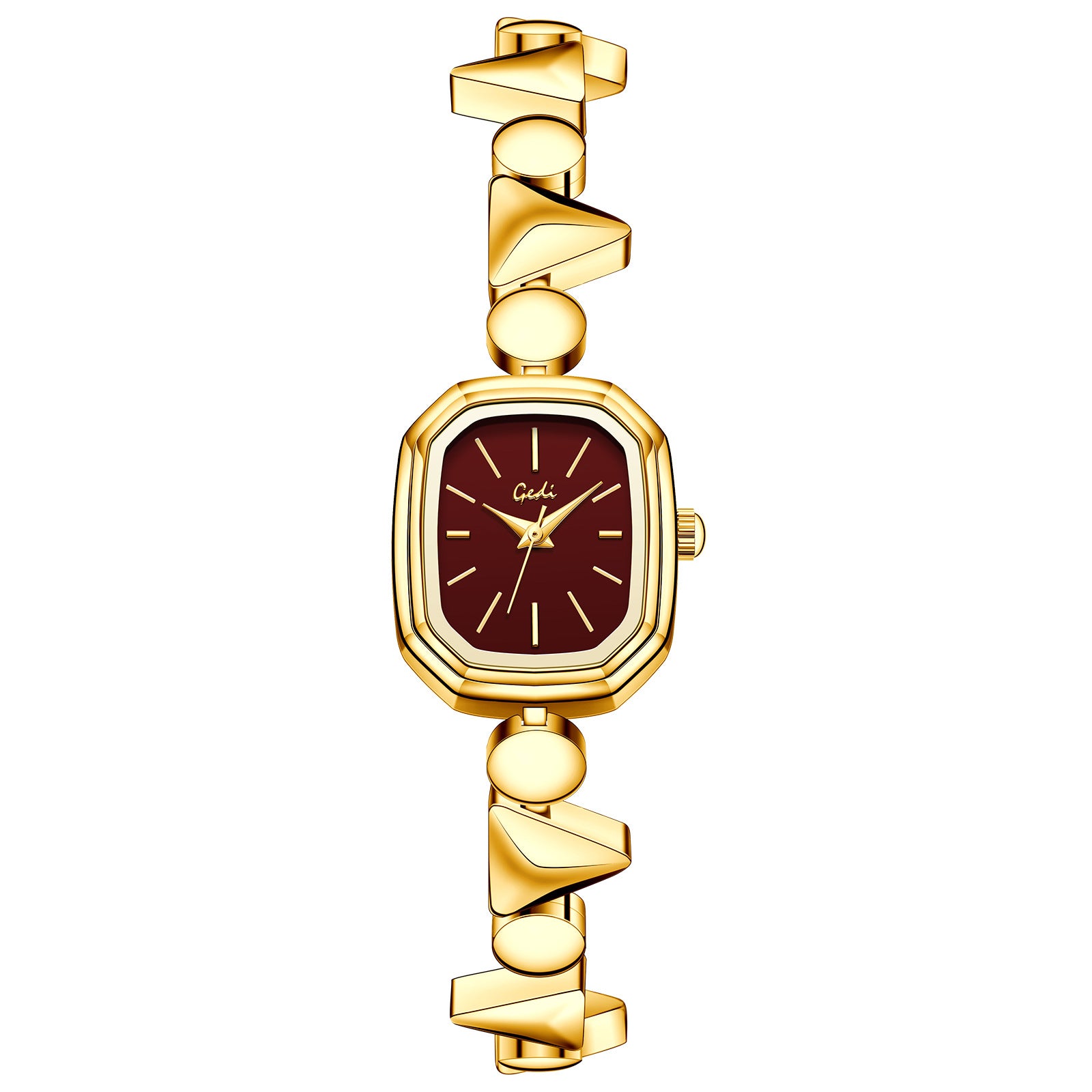Vintage Square Quartz Watch for Women - 3ATM Waterproof Alloy Bracelet Wristwatch